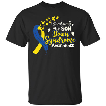 I Stand Up For My Son Down Syndrome Awareness T-shirt Black