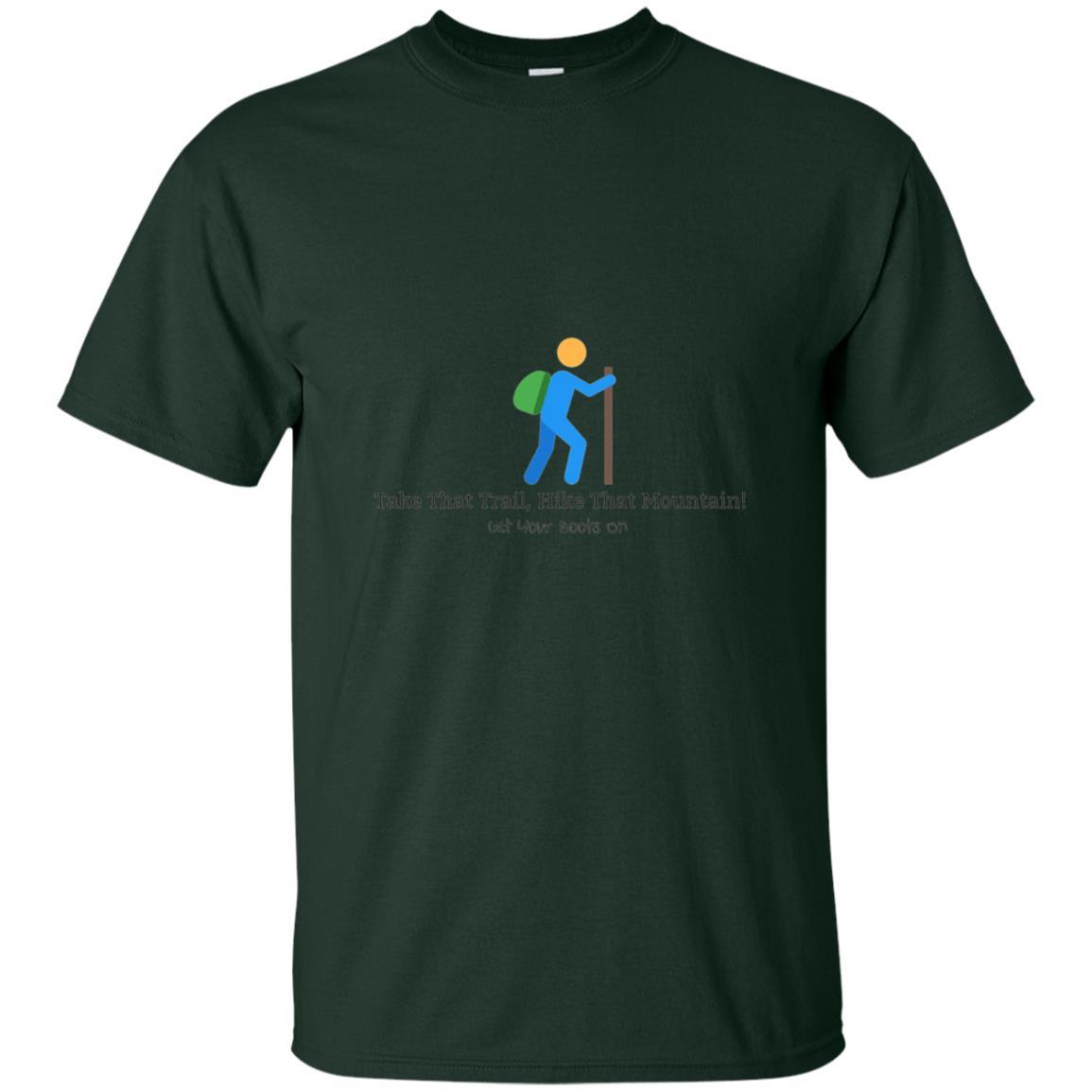 Hiking Lovers T-shirt Get Your Boots On Forest Green