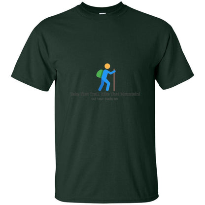 Hiking Lovers T-shirt Get Your Boots On Forest Green
