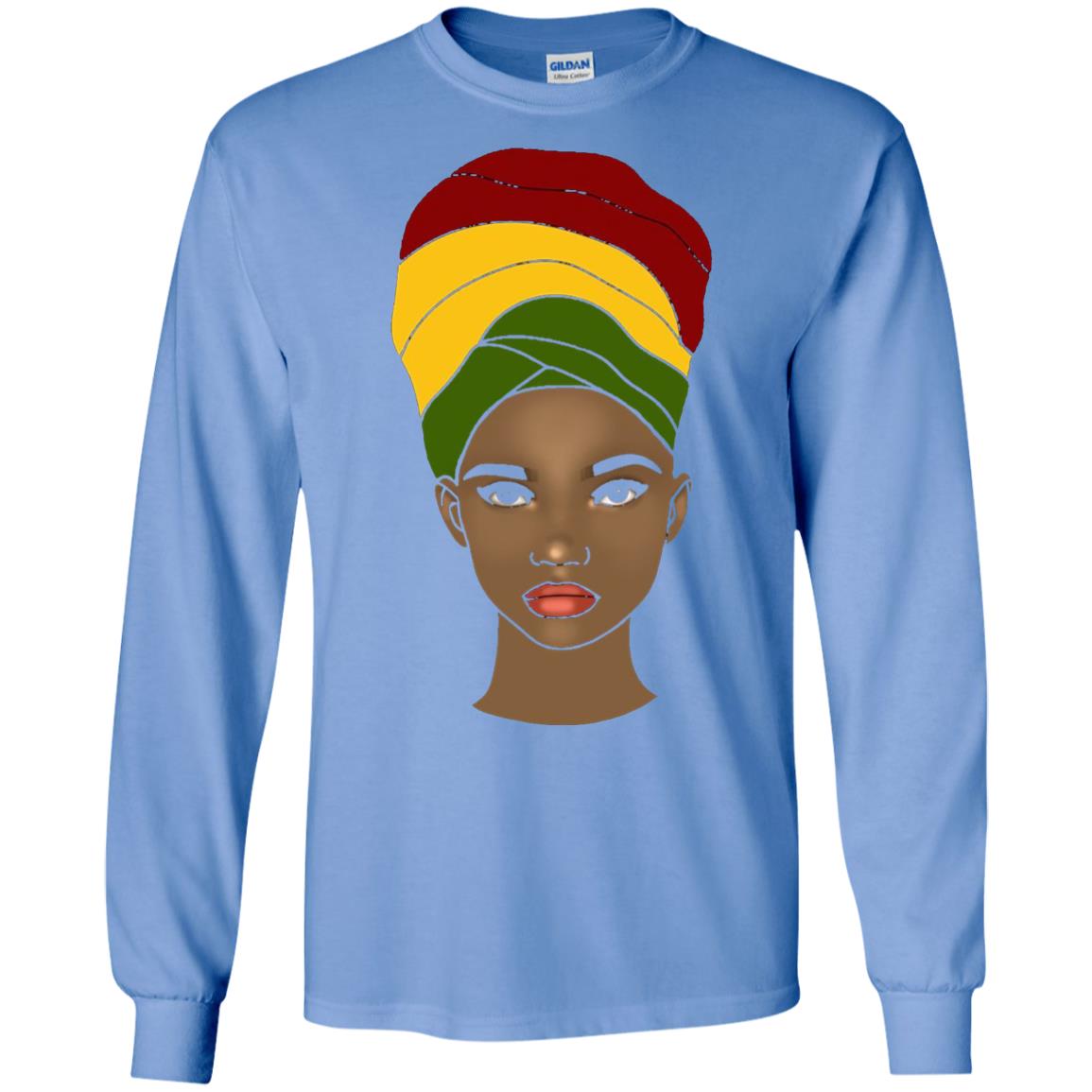 Melanin Rocks African Queen Melanin T-shirt Carolina Blue