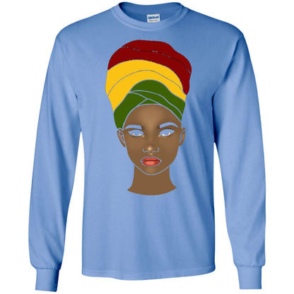 Melanin Rocks African Queen Melanin T-shirt Carolina Blue