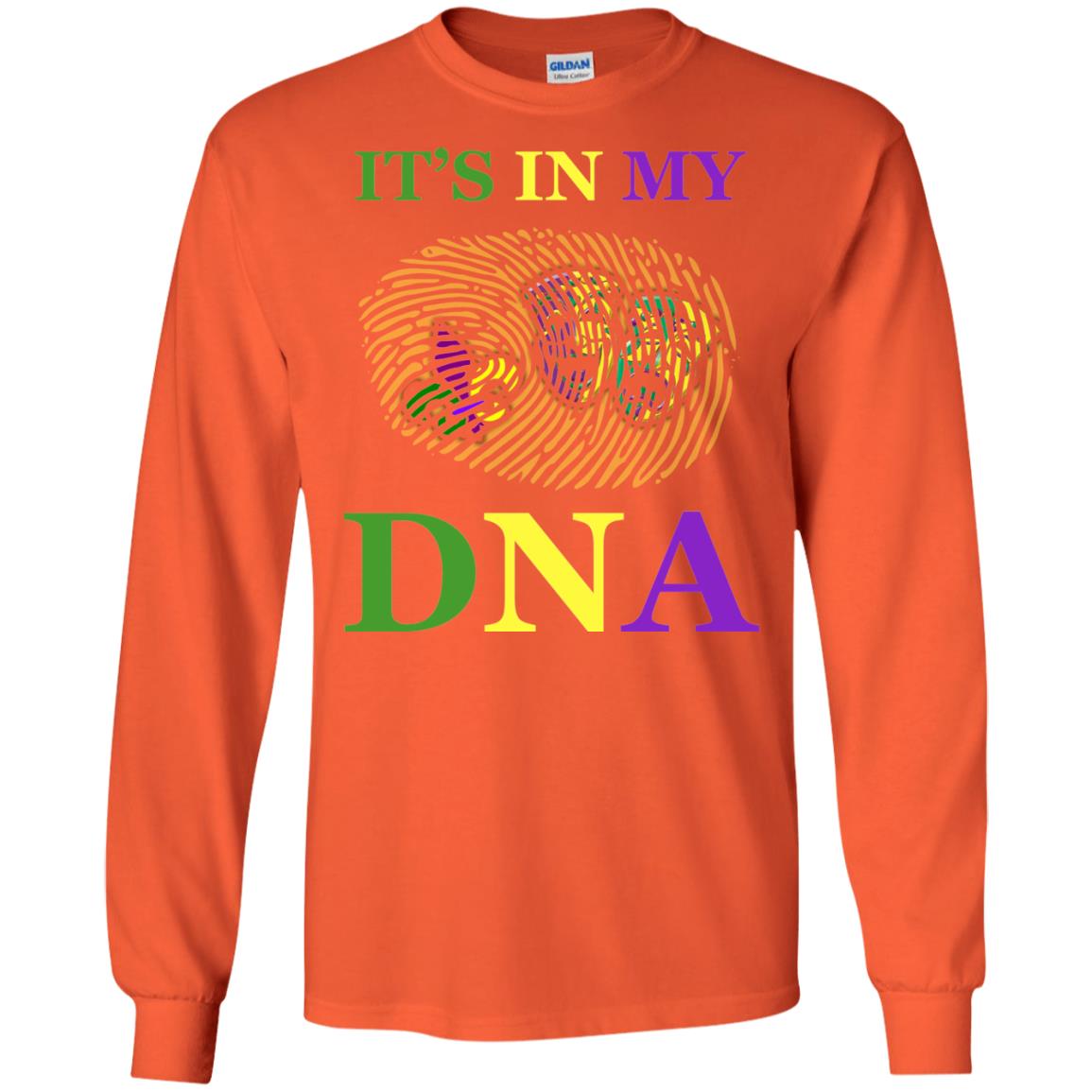 Mardi Gras T-shirt It's In My Dna Orange