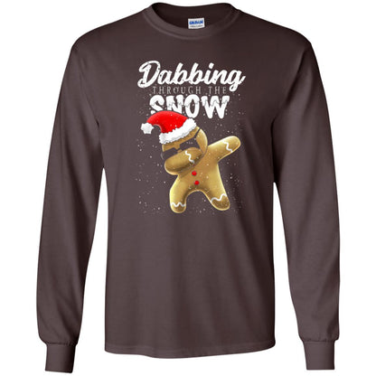 Dabbing Gingerbread T-shirt Dabbing Through The Snow Dark Chocolate