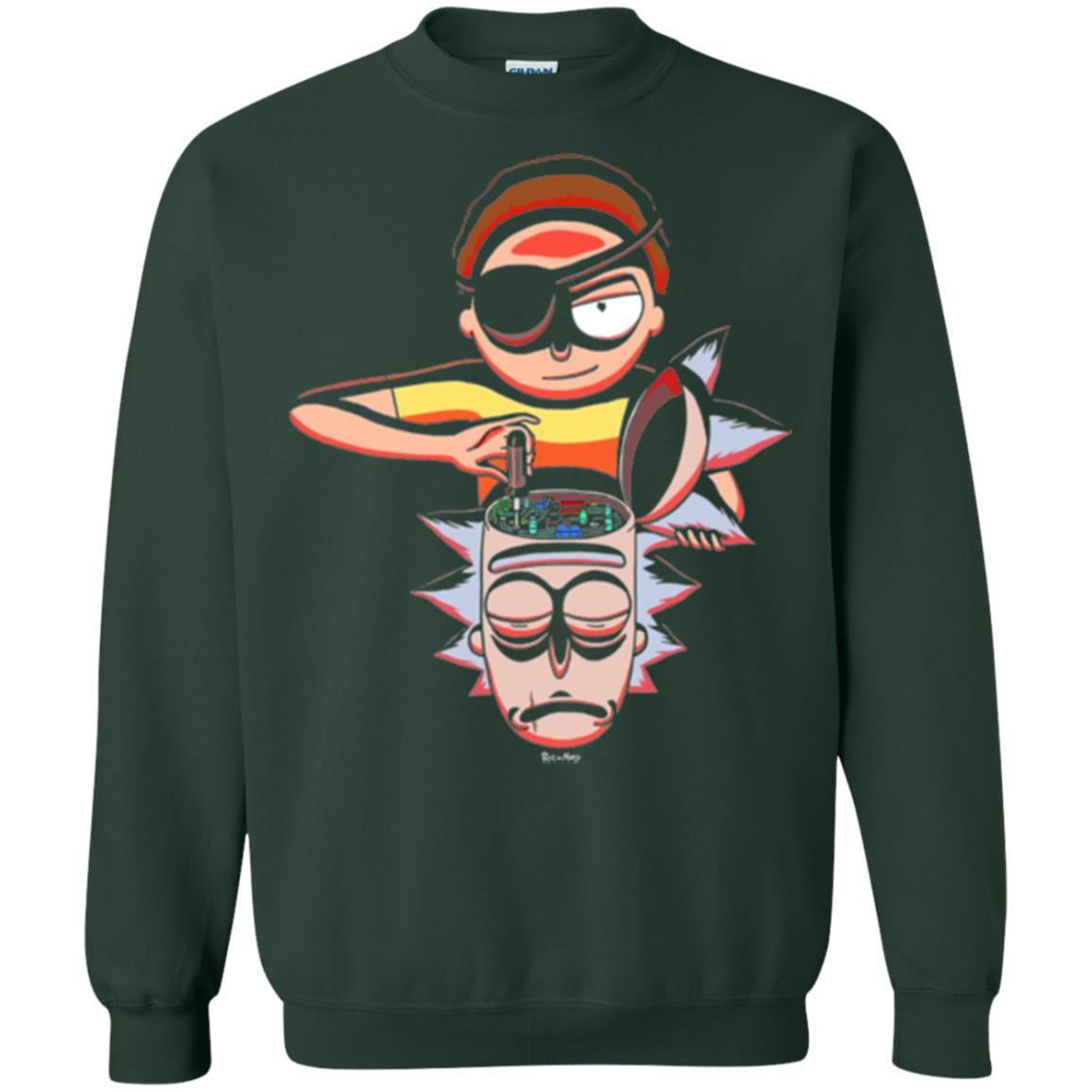 Film T-shirt Cartoon Lover Evil Morty Forest Green