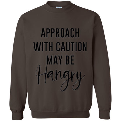 Approach With Caution Maybe Hangry T-shirt Dark Chocolate