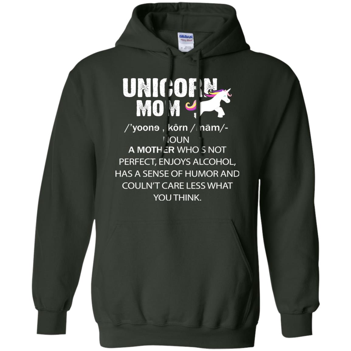 Unicorn Mom Shirt Forest Green
