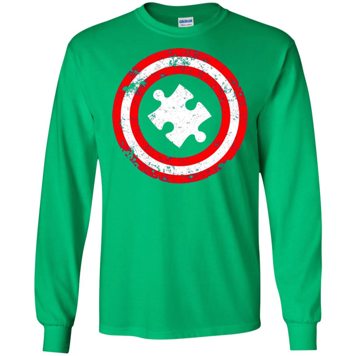 Captain Autism Superhero T-shirt Autism Awareness Irish Green