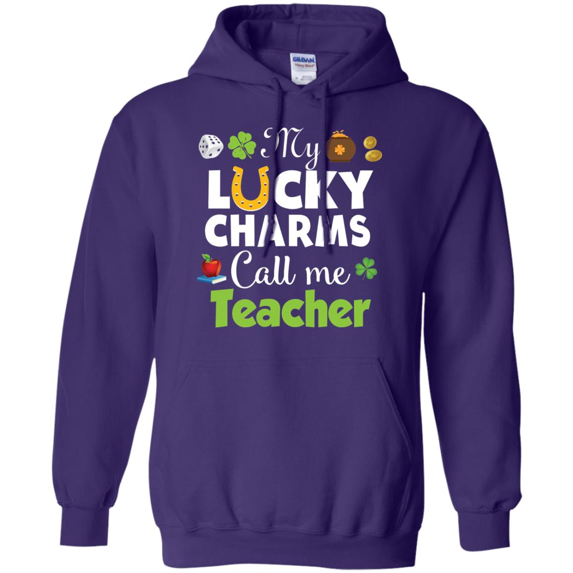 My Lucky Charms Call Me Teacher St Patricks Day T-shirt Purple