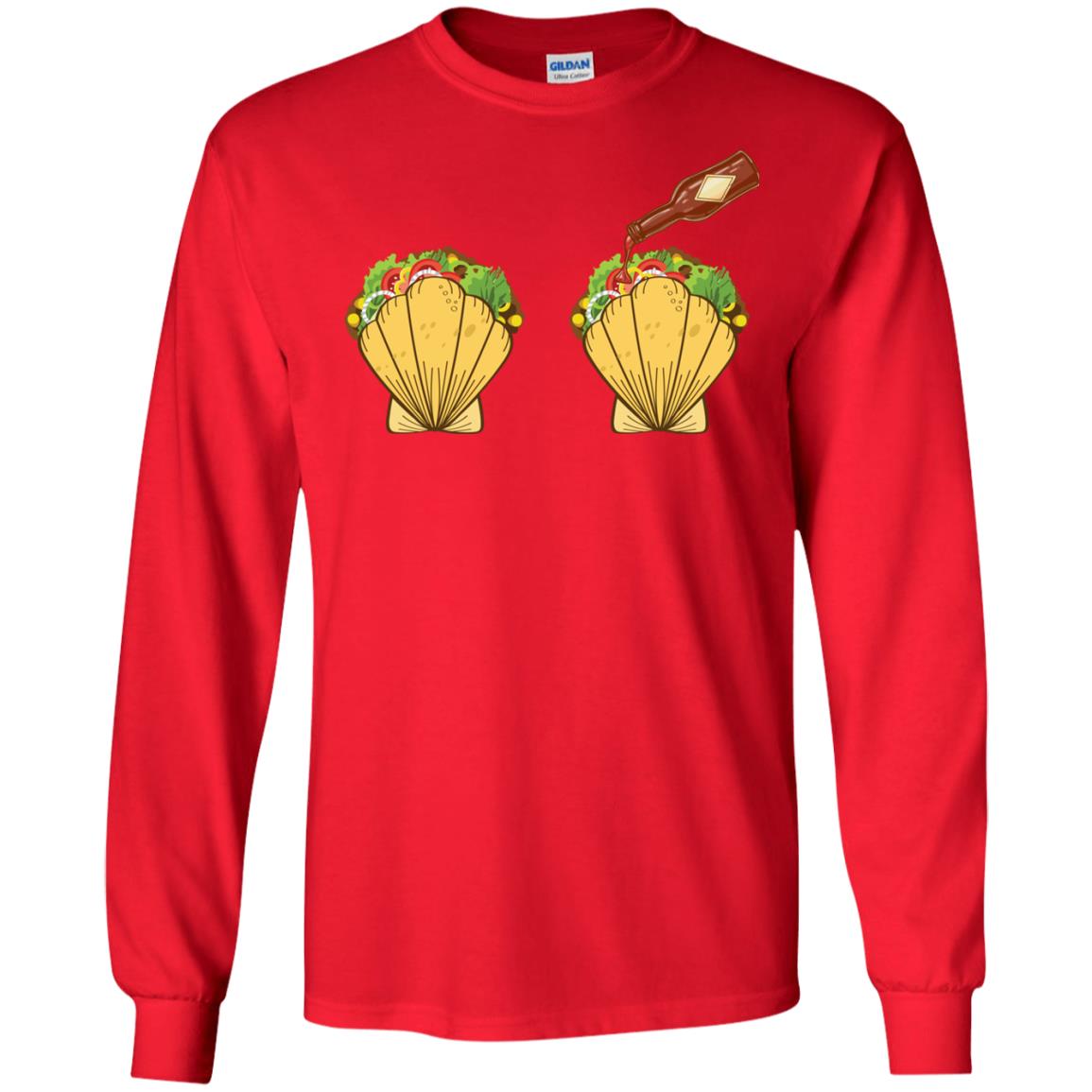 Mermaid Shell T-shirt Taco Bra And Spicy Chili Sauce Red