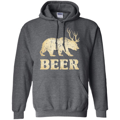 Beer T-shirt Vintage Bear Deer Dark Heather