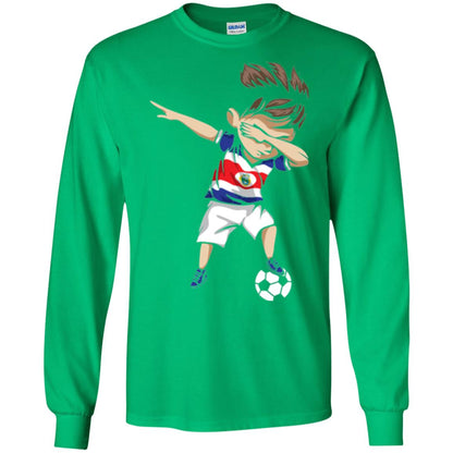 Dabbing Soccer Boy Costa Rica Jersey Football Shirt Irish Green