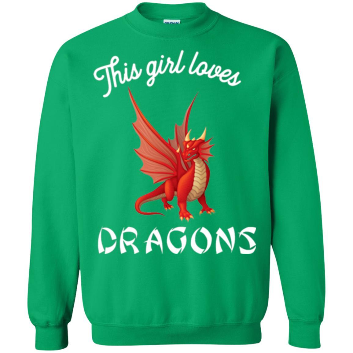 Dragon Lover T-shirt This Girl Loves Dragonst-shirt Irish Green