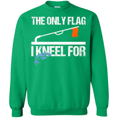 Fishing Lovers T-shirt The Only Flag I Kneel For Irish Green