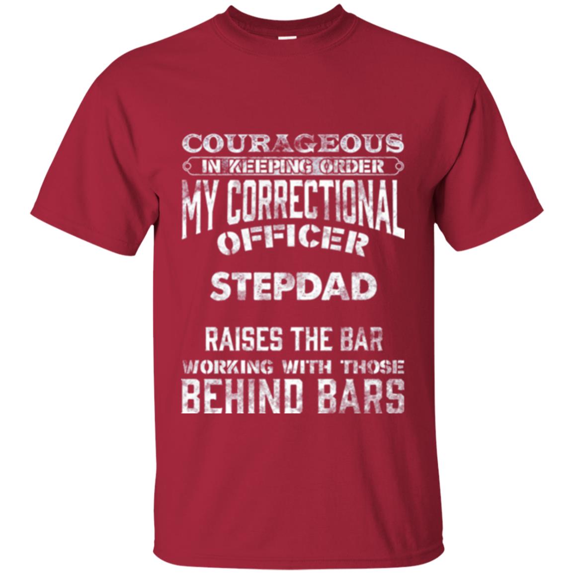 Daddy T-shirt Correctional Officer Step Dad Support Cardinal