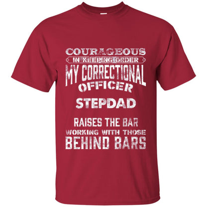 Daddy T-shirt Correctional Officer Step Dad Support Cardinal