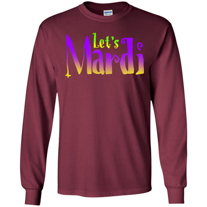 Mardi Gras T-shirt Let's Mardi Maroon