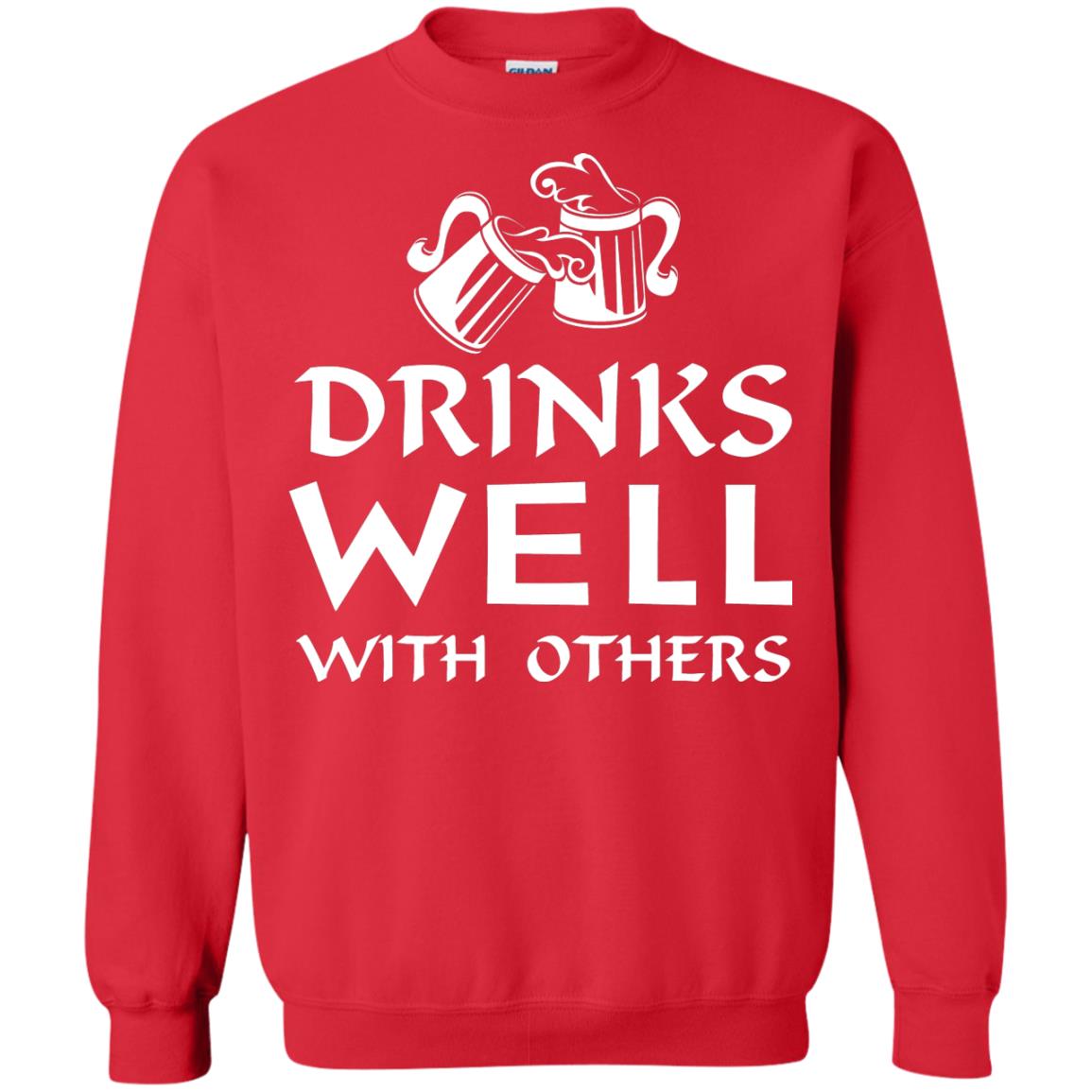 Drinks Well With Others St. Patrick_s Day T-shirt Red