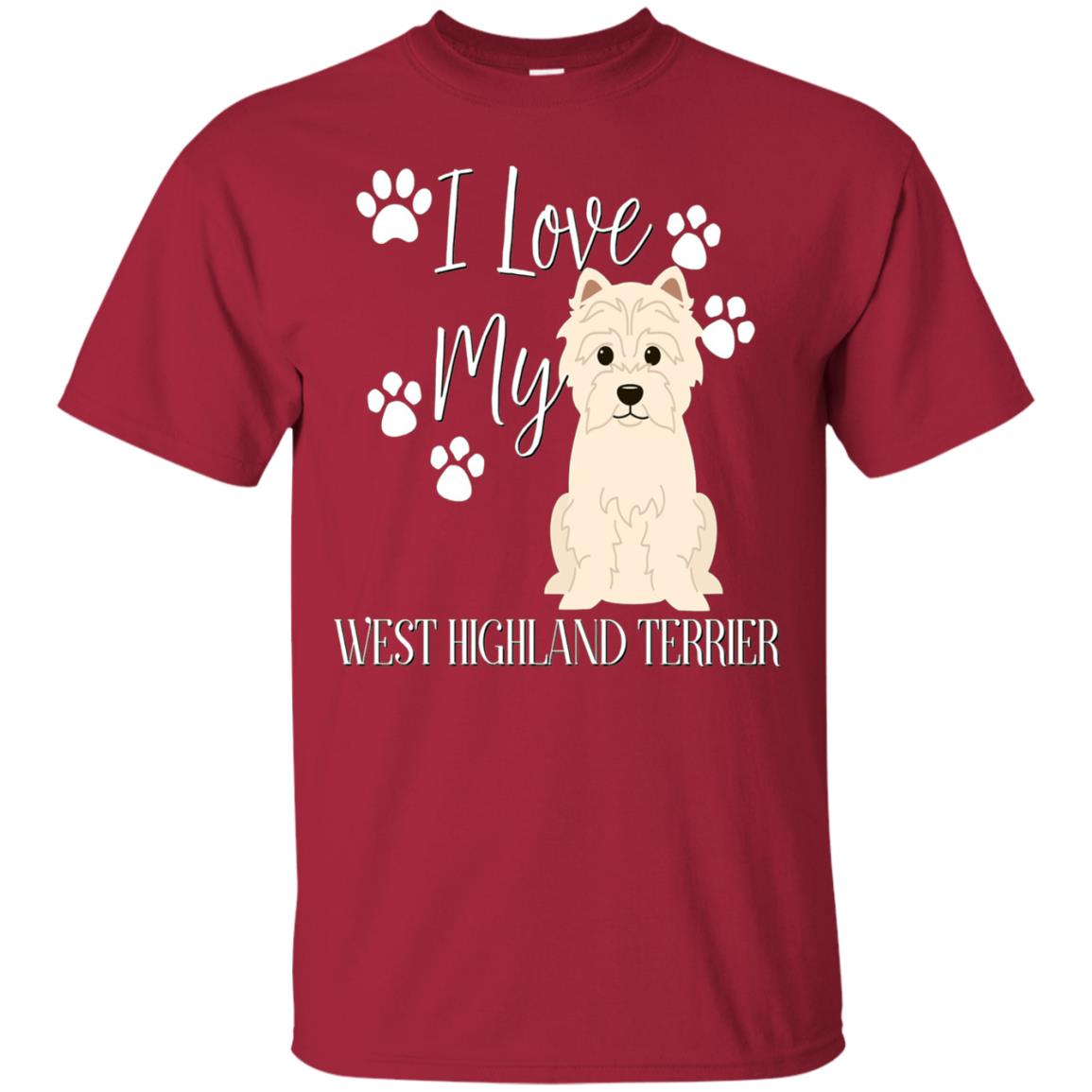Westie West Highland Terrier Dog Shirt Cardinal