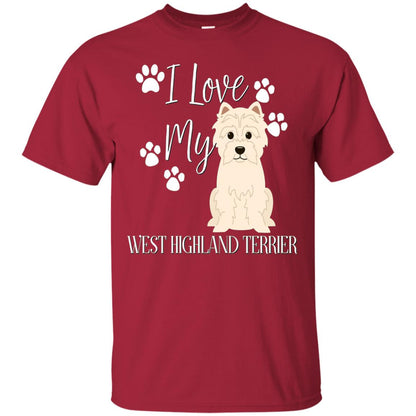 Westie West Highland Terrier Dog Shirt Cardinal