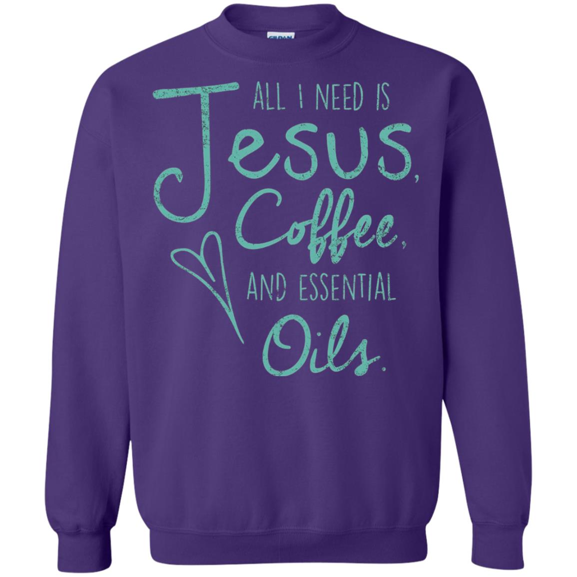 All I Need Is Jesus Coffee And Essential Oils T-shirt Purple