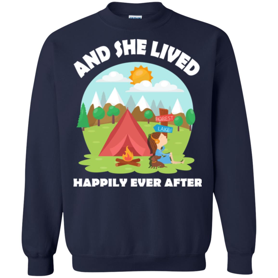 And She Lived Happily Ever After T-shirt Navy