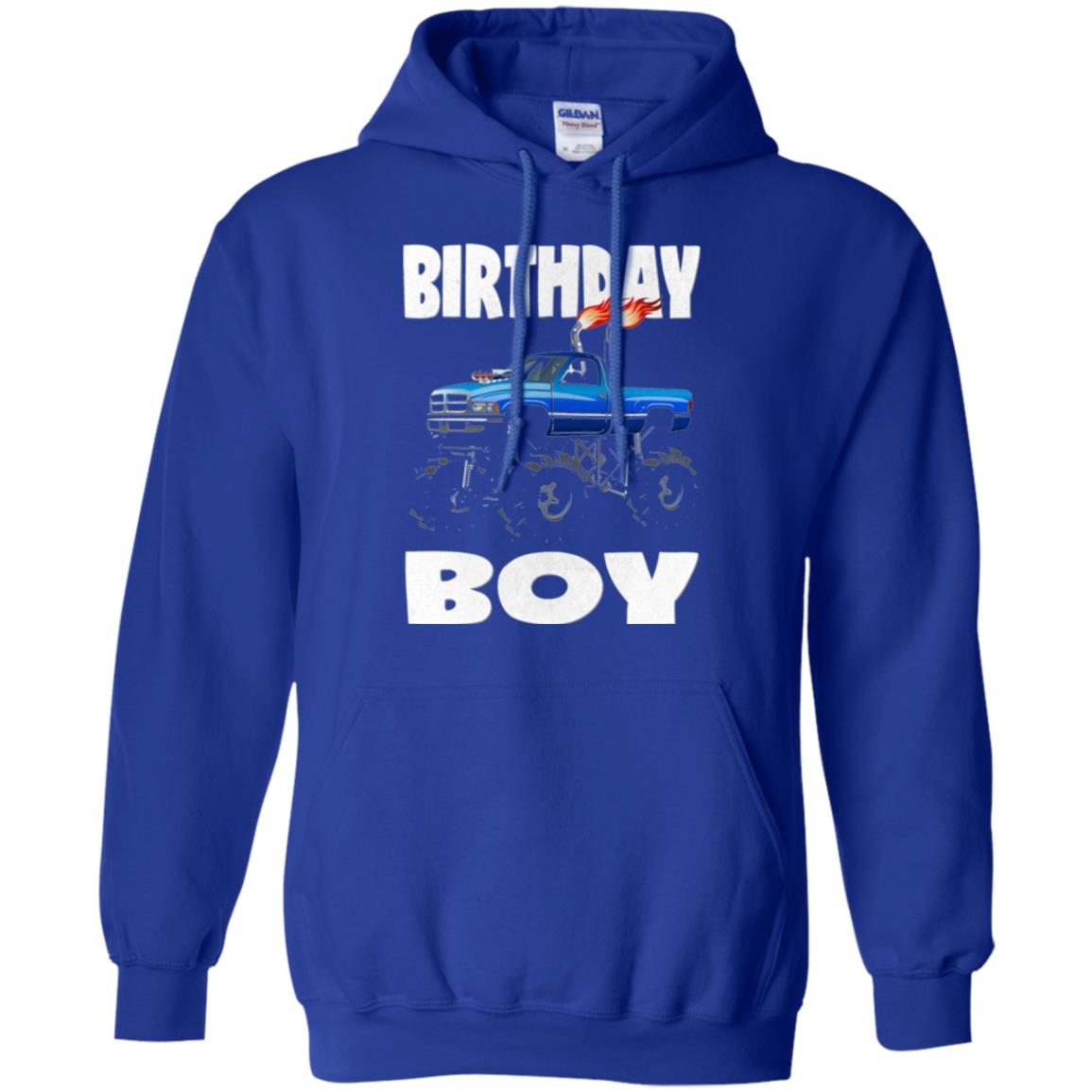Monster Truck T-shirt Birthday Boy Vintage Royal