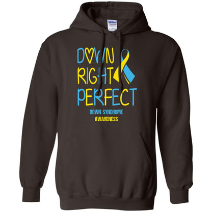 Down Right Perfect Down Syndrome Awareness T-shirt Dark Chocolate