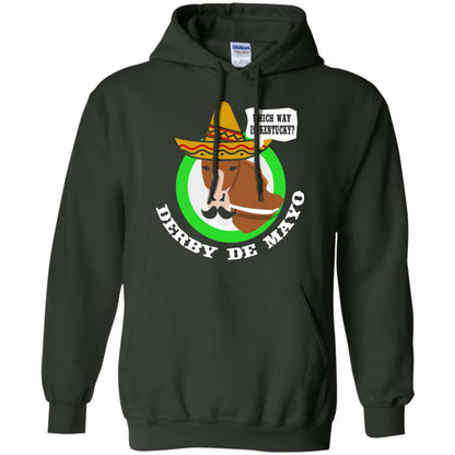 Derby De Mayo Kentucky Sombrero Mexican Horse Race T-shirt Forest Green