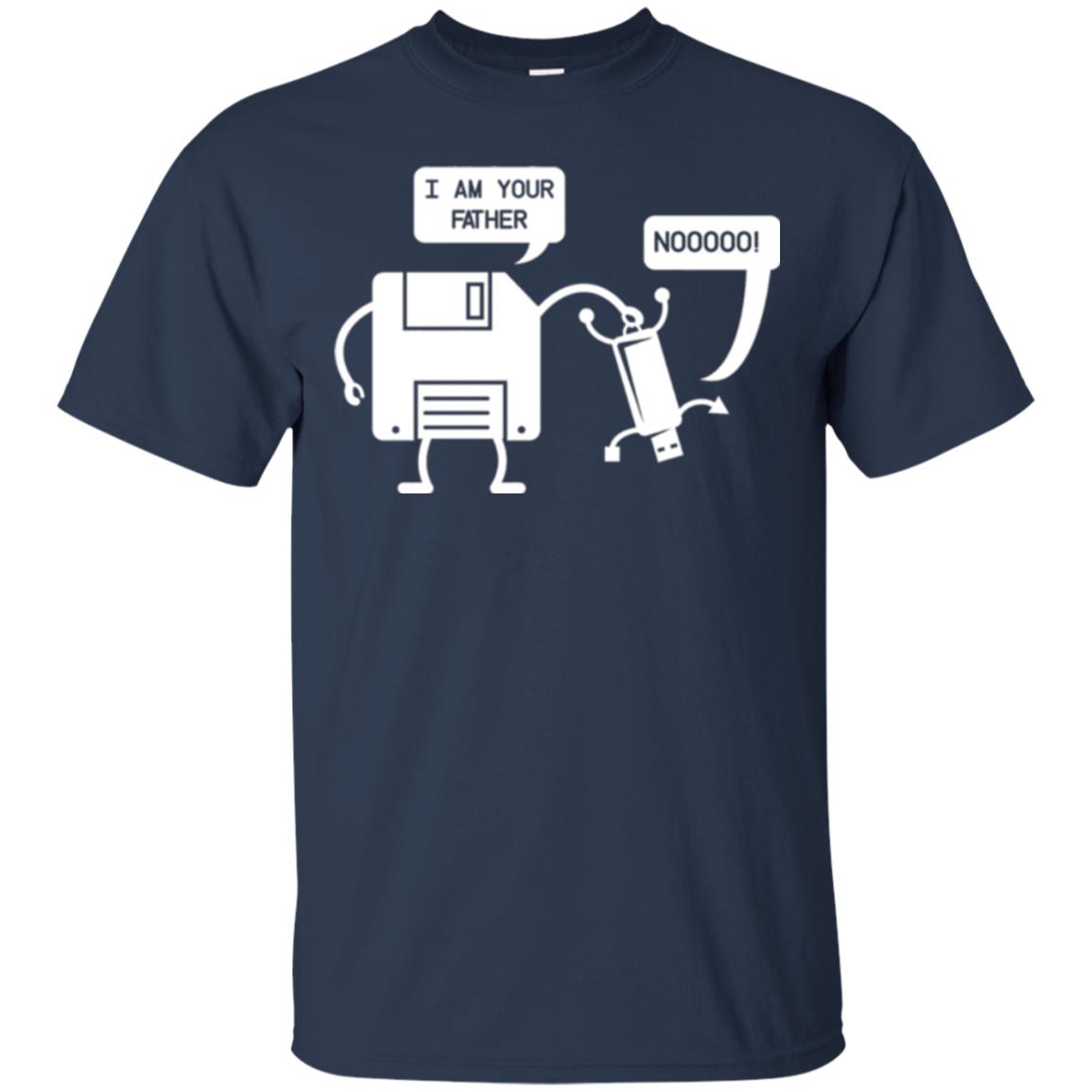 Usb Floppy Disk T-shirt I Am Your Father Navy