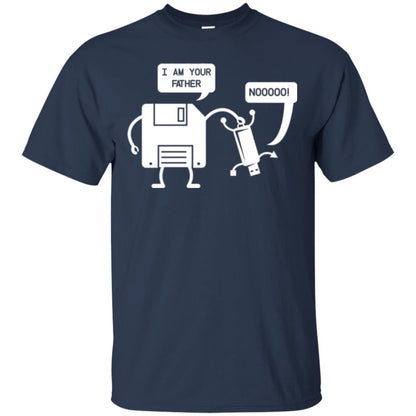 Usb Floppy Disk T-shirt I Am Your Father Navy