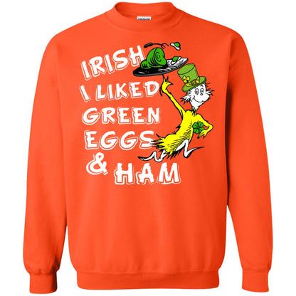 Irish I Liked Green Eggs And Ham T-shirt Orange