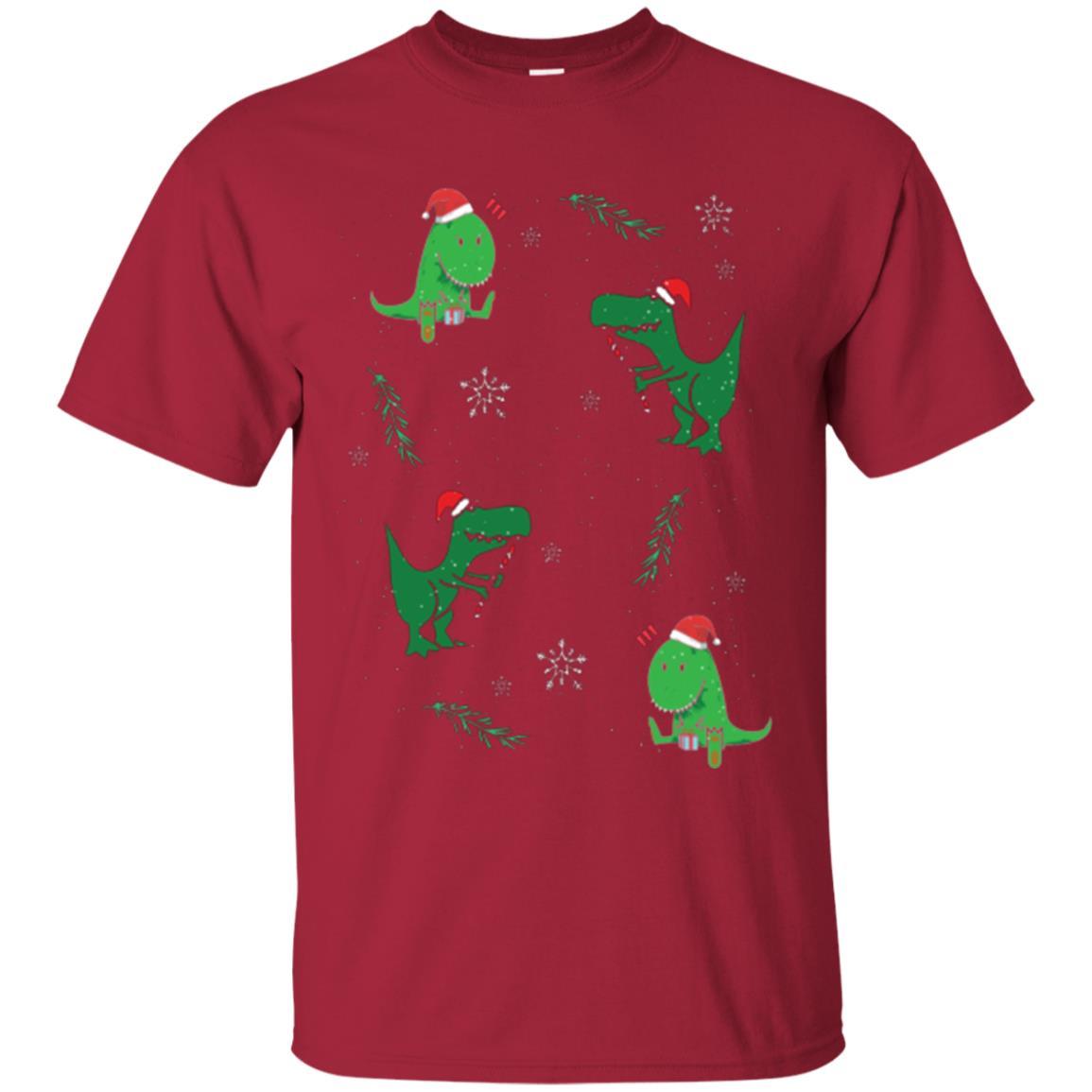 Funny Christmas T-shirt Merry Christmas Dinosaur Cardinal