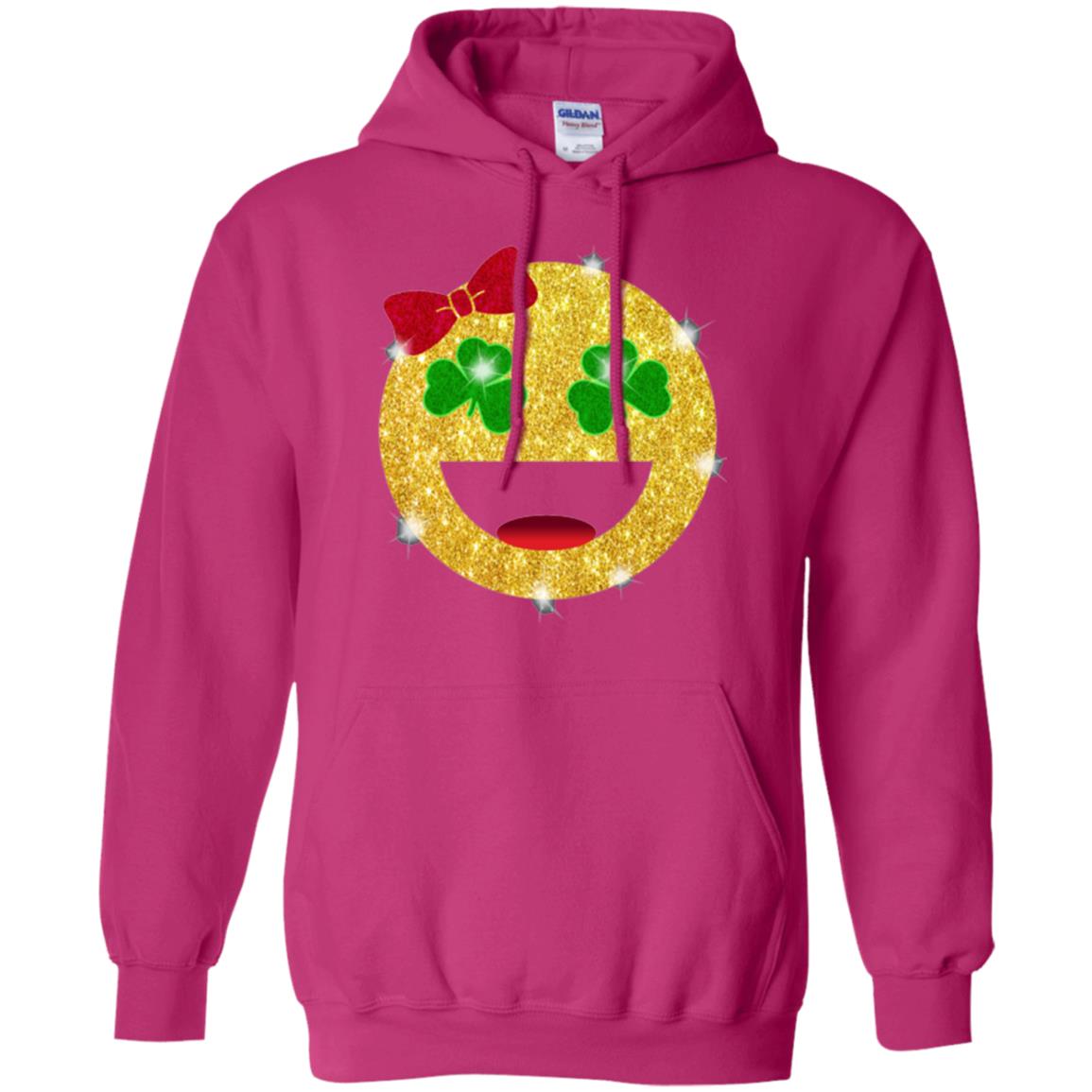 Happy Gold Blink Emoji Saint Patrick's Day T-shirt Heliconia