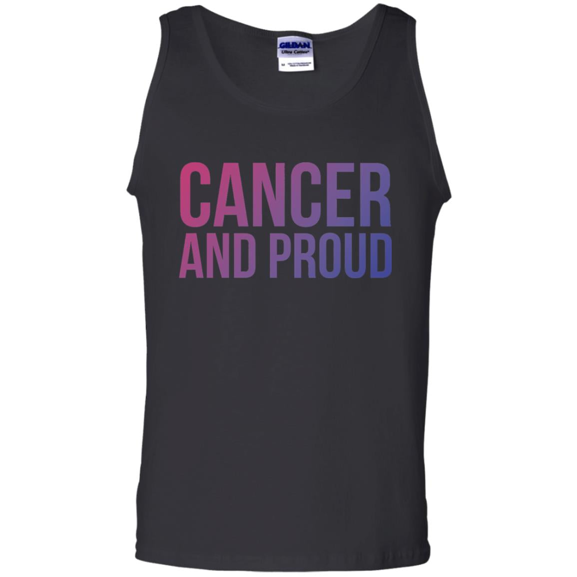 Cancer And Proud Lgbt Gear Bi Flag Gradient Shirt Black