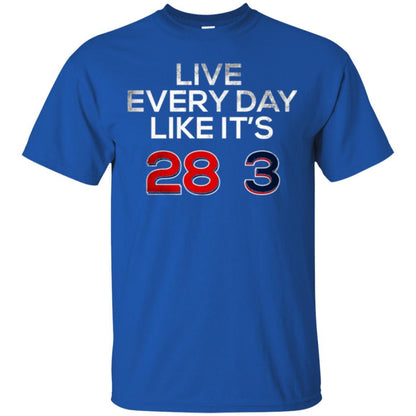 Patriotic Americans T-shirt Live Every Day Like It_s 28-3 Royal