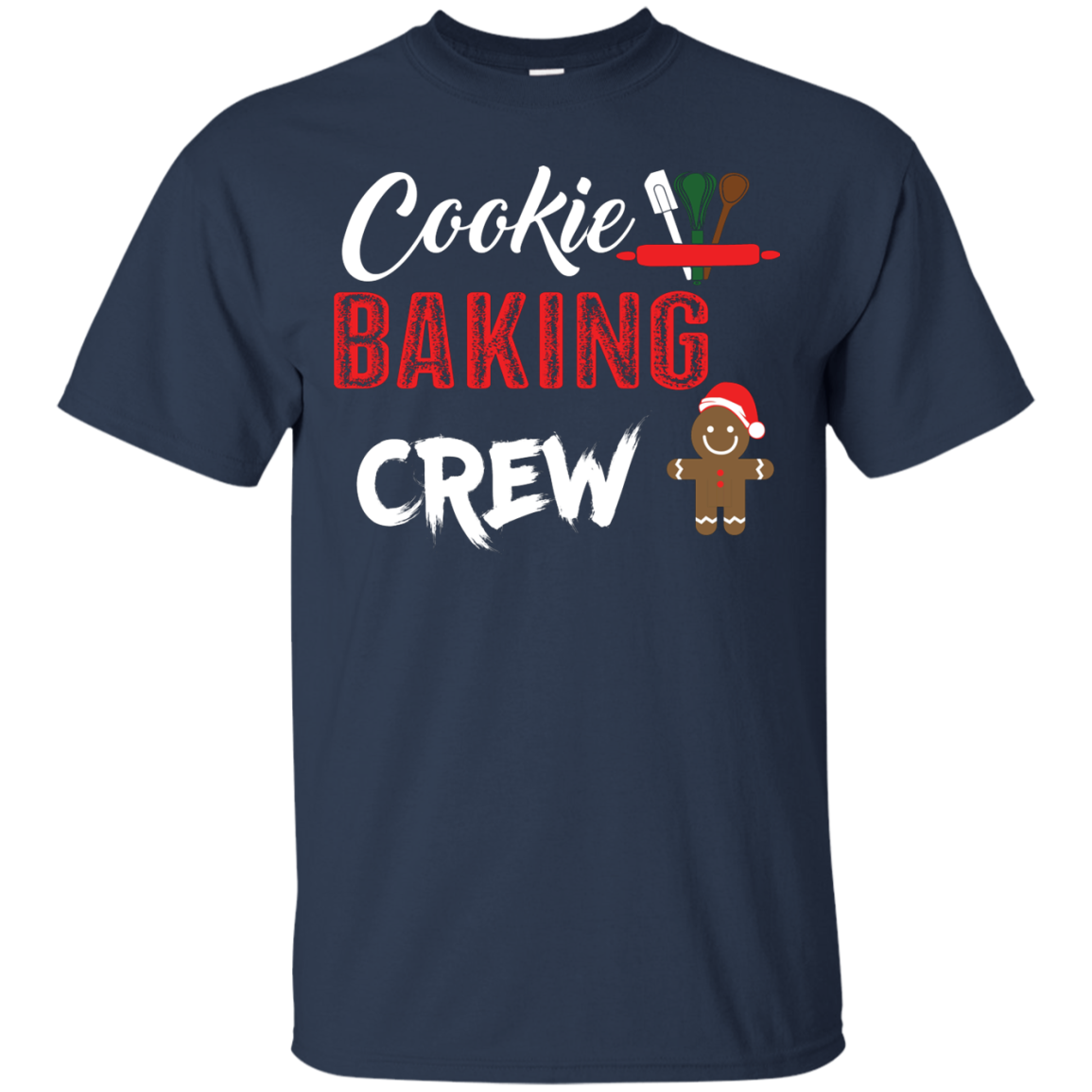 Christmas T-Shirt Cookie Baking Crew Navy