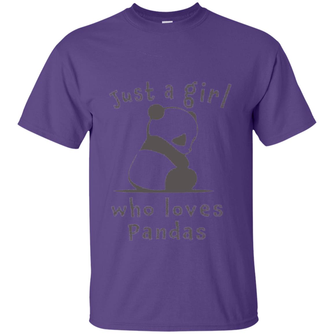 Panda Lover T-shirt Just A Girl Who Lover Pandas Purple