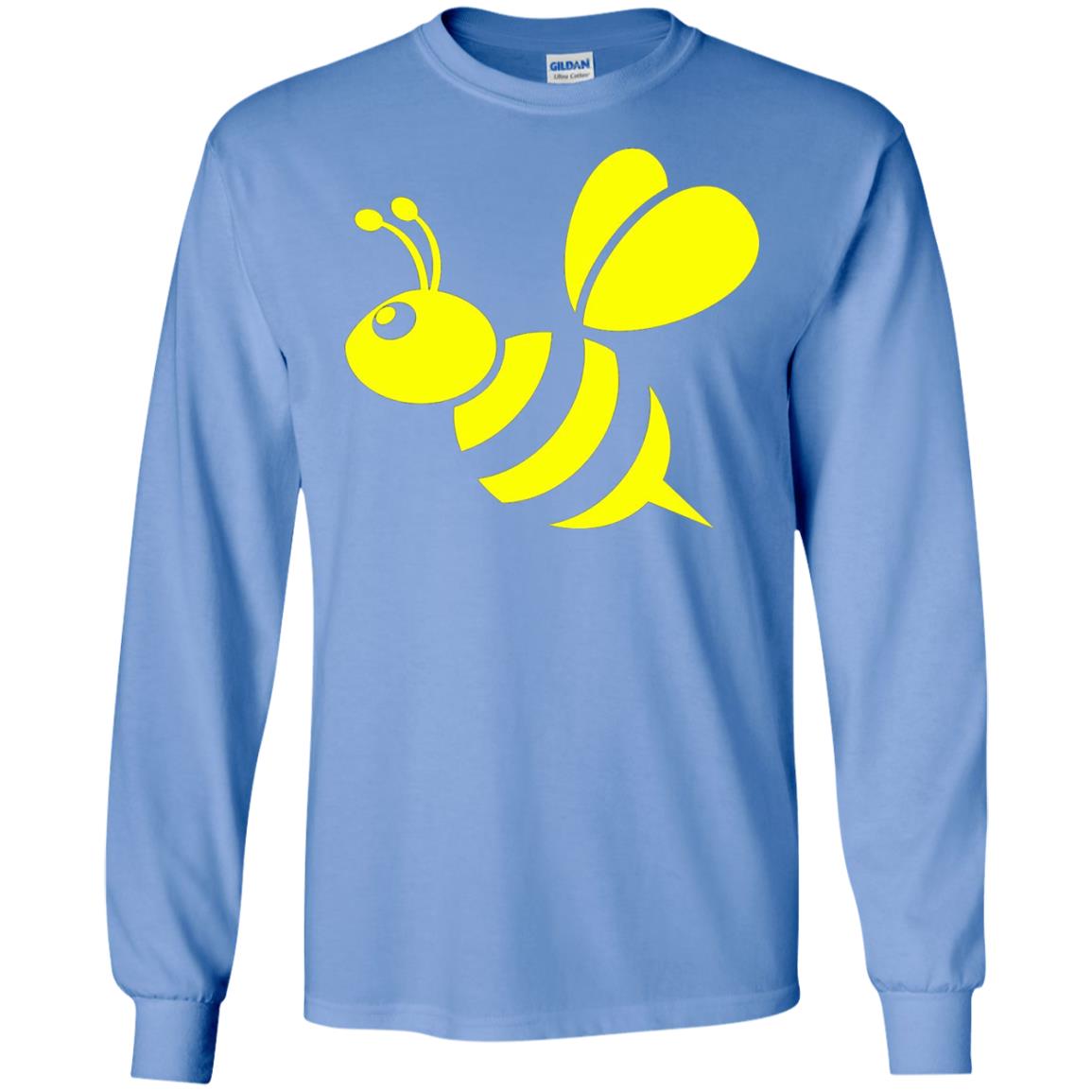 Yellow Honeybee Bee Lover T-shirt Carolina Blue
