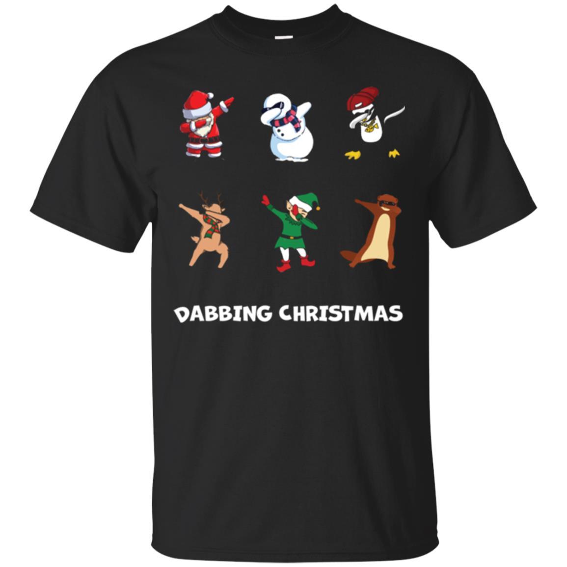 Dabbing Christmas T-shirt Black