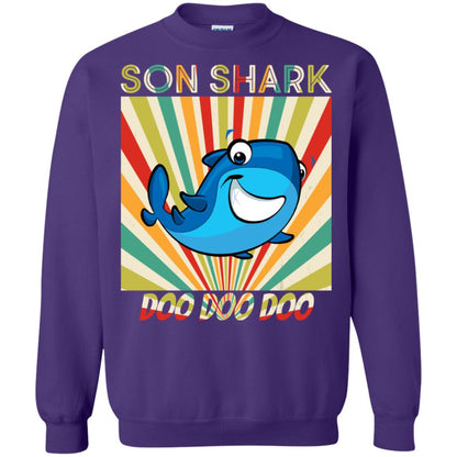 Son Shark Doo Doo Doo Family Shark Gift Shirt Purple