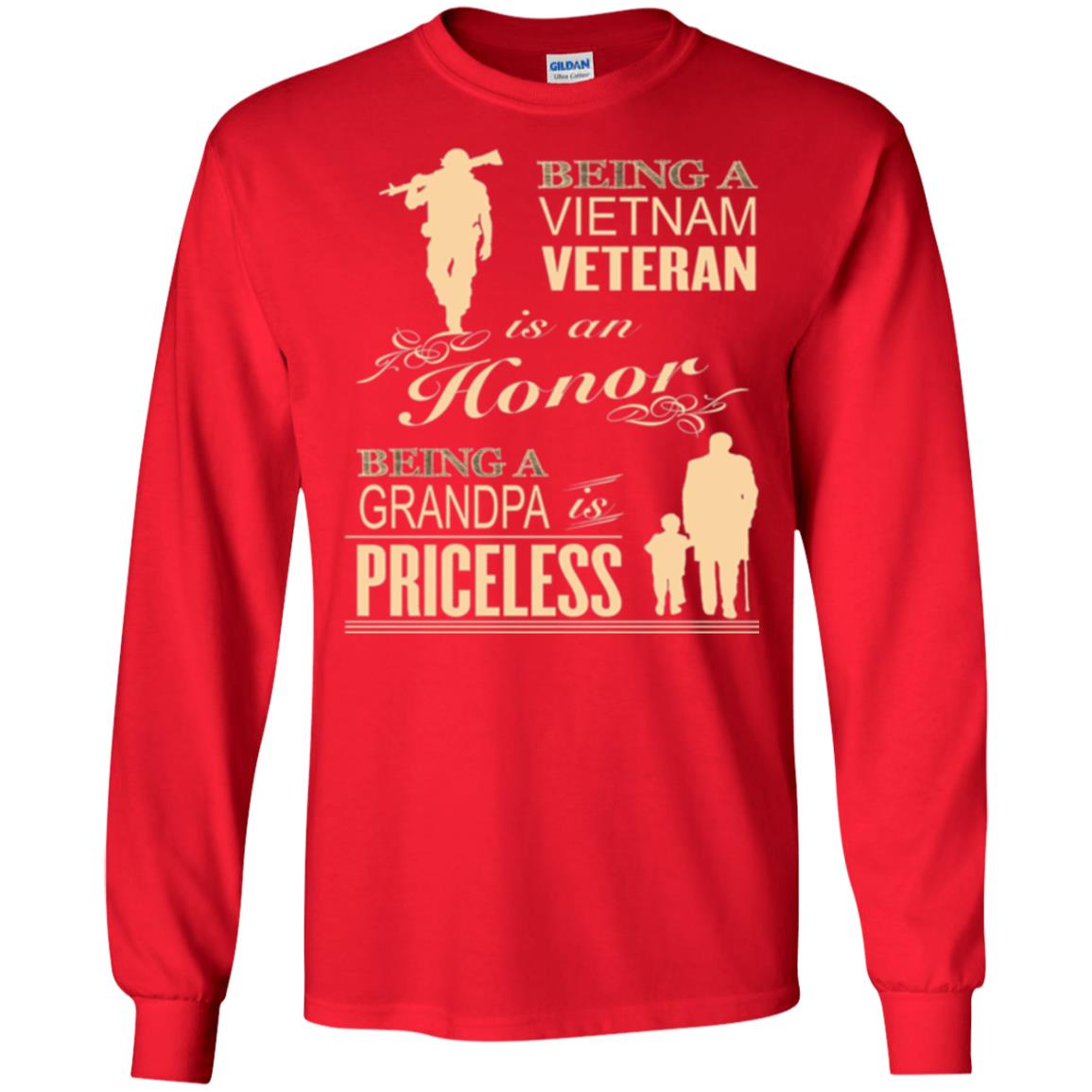 Veteran T-shirt Being A Vietnam Veteran Is An Honor Red