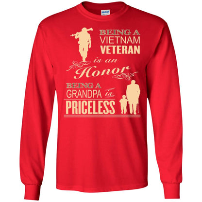 Veteran T-shirt Being A Vietnam Veteran Is An Honor Red
