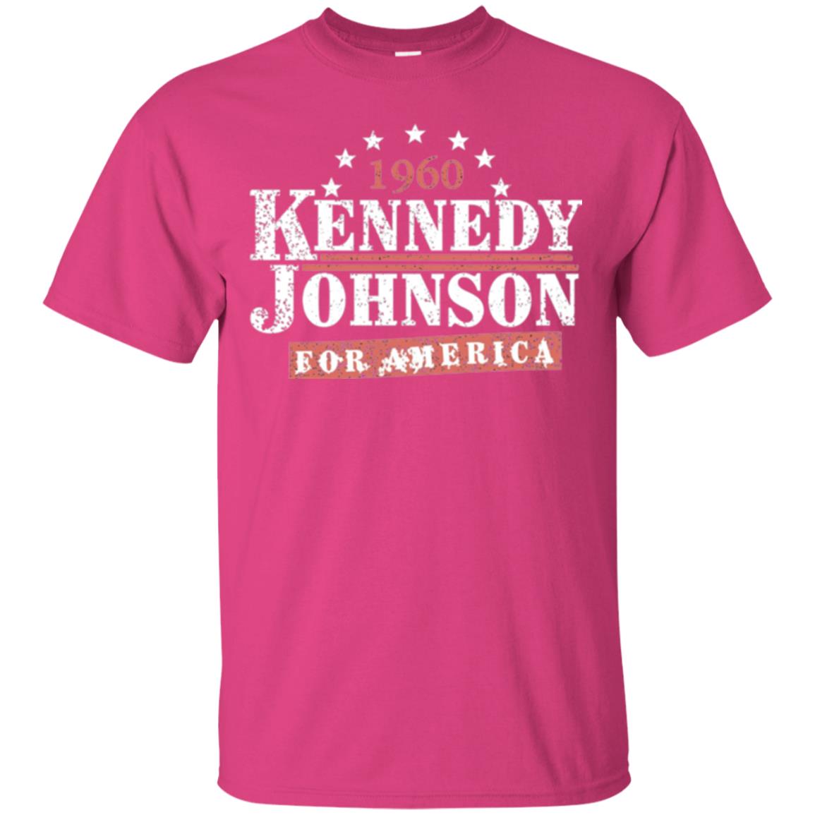 Presidential Campaign T-shirt Vintage Kennedy Johnson 1960 Heliconia