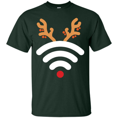 Wifi Signal Symbol Icon Reindeer X-mas Gift Shirt Forest