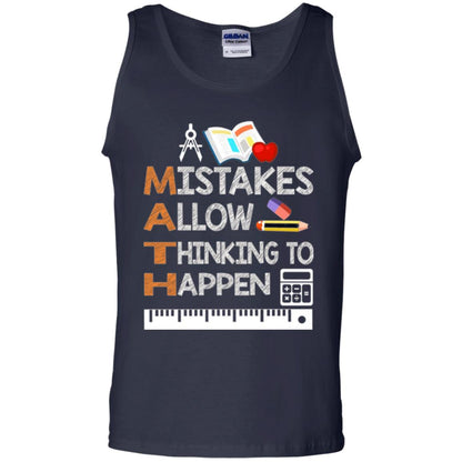 Math Lover T-shirt Mistakes Allow Thinking To Happen Navy
