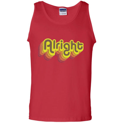 Alright Alright Shirt Funny Retro 70s Red