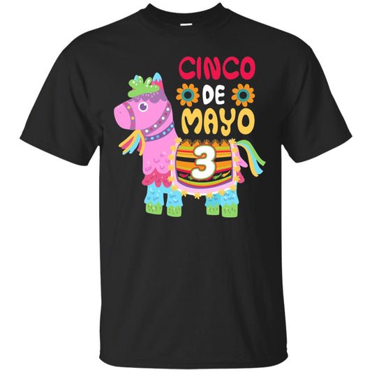 Cinco De Mayo Pinata Jockeys Horse Race 3rd Birthday T-shirt Black