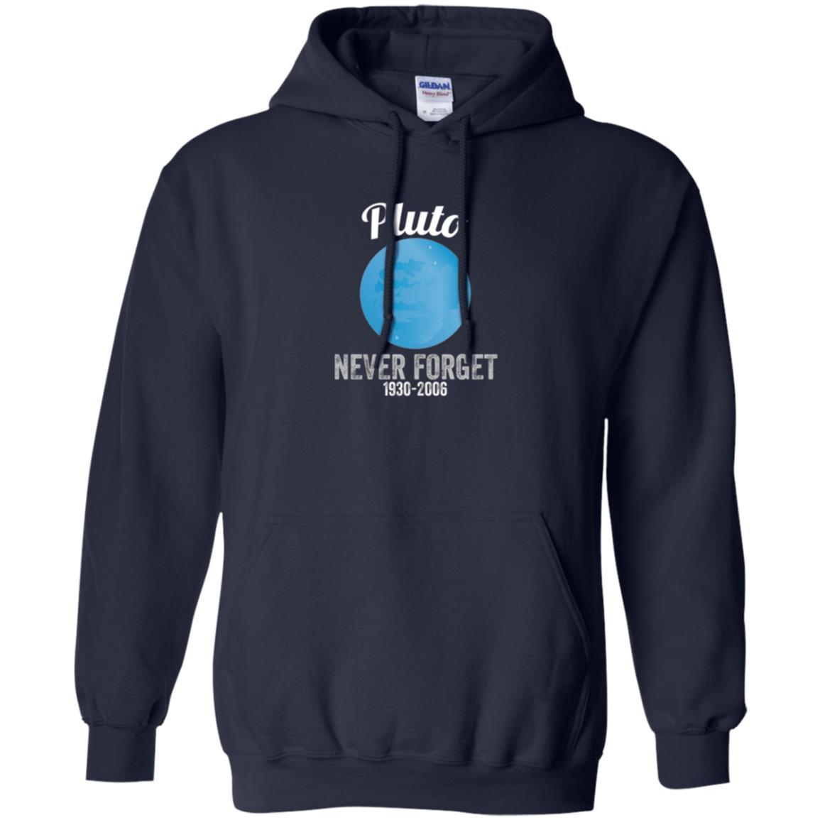 Science T-shirt Pluto Never Forget T-shirt Navy