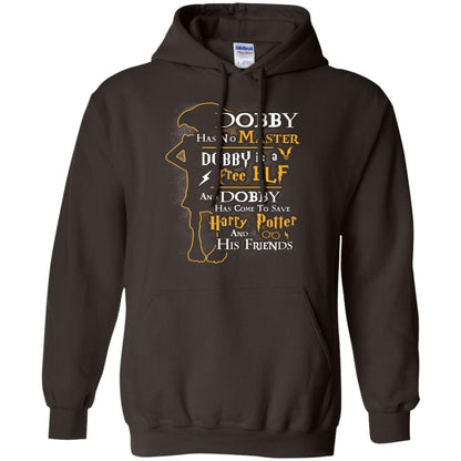 Dobby Has No Master Dobby Is A Free Elf And Dobby Has Come To Save Harry Potter And His Friends Movie Fan T-shirt Dark Chocolate