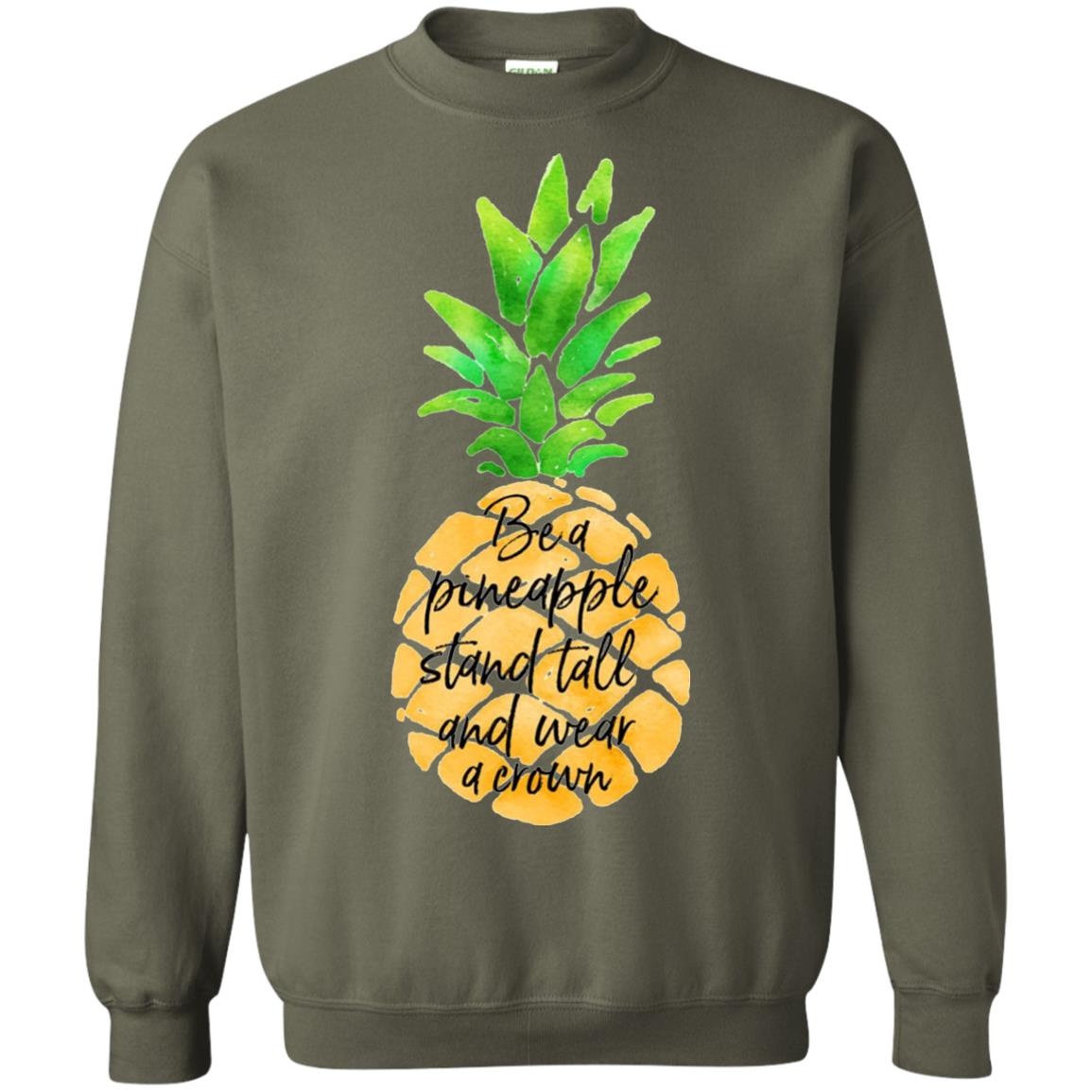 Funny Pineapple T-shirt Military Green